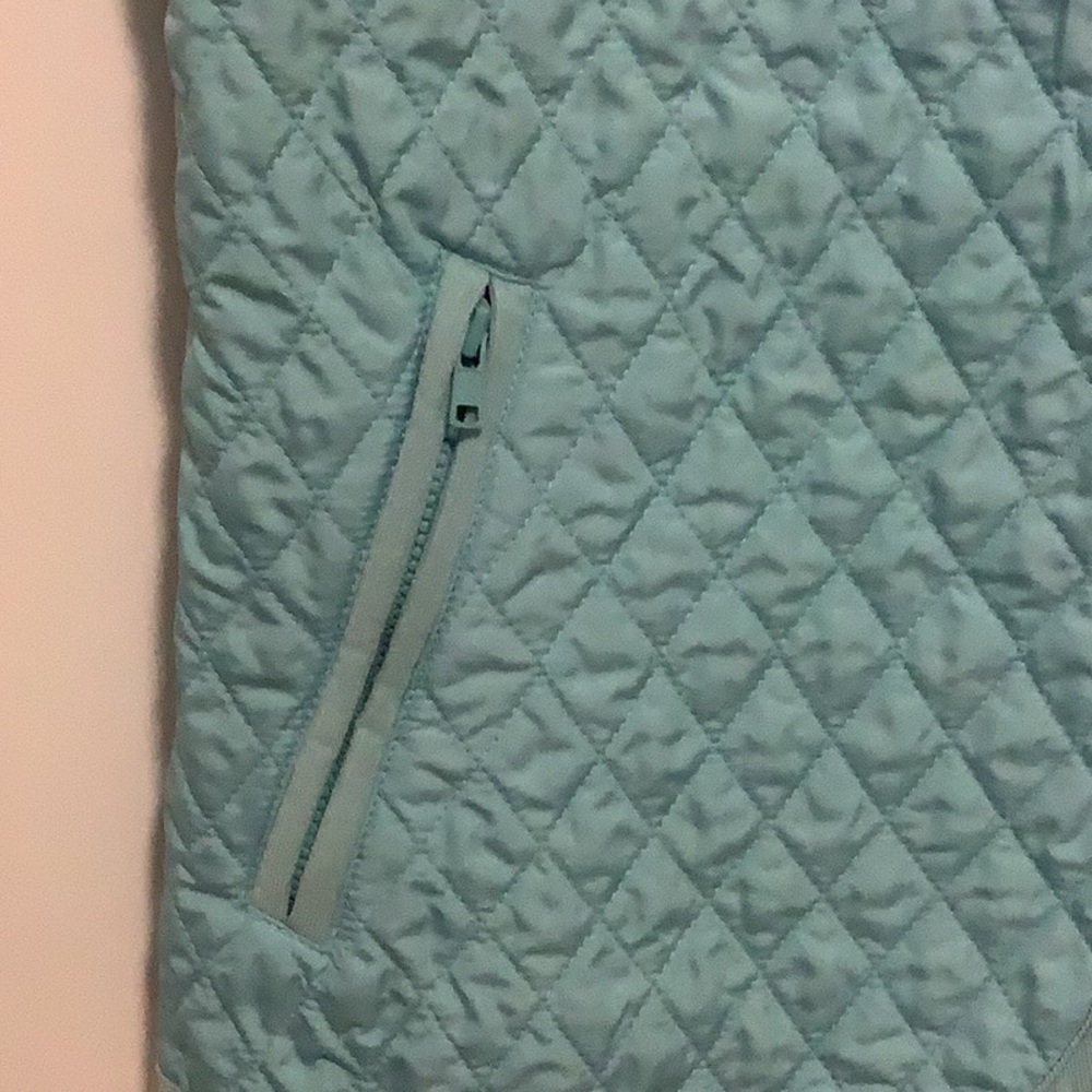 Talbots Vest Small Teal Zip Front % Polyester Vin… - image 3